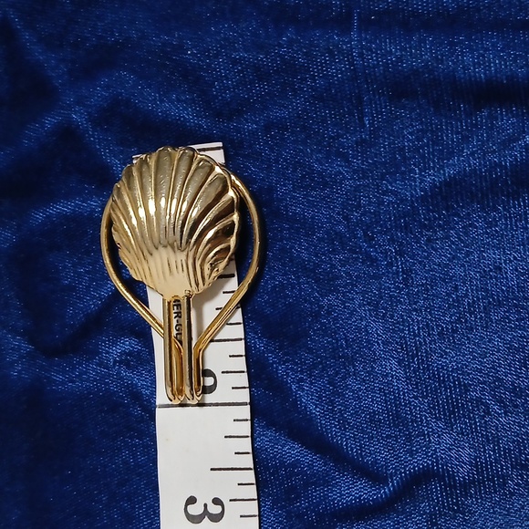 Vintage Shell Oil Money Clip Goldtone - Picture 5 of 7